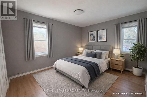 Virtually staged - 23 Verne Avenue, Welland (Broadway), ON - Indoor Photo Showing Bedroom
