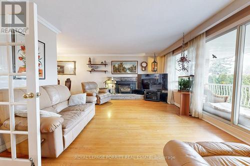 1435 Strathy Avenue, Mississauga, ON - Indoor Photo Showing Living Room With Fireplace