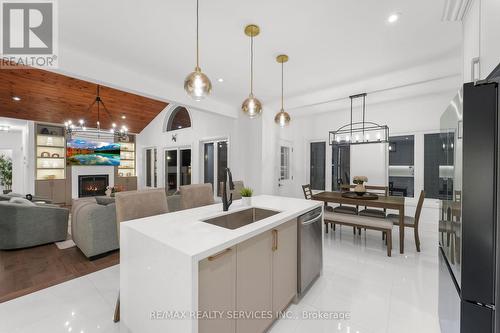 2667 Mary Nichols Road, Selwyn, ON - Indoor Photo Showing Kitchen With Fireplace With Upgraded Kitchen