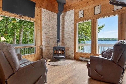 Salon - 2116 Ch. Du Tour-Du-Lac, Lac-Simon, QC - Indoor Photo Showing Living Room With Fireplace