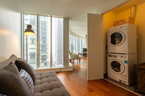 Laundry - 1406-1155 Rue De La Montagne, Montréal (Ville-Marie), QC - Indoor Photo Showing Laundry Room