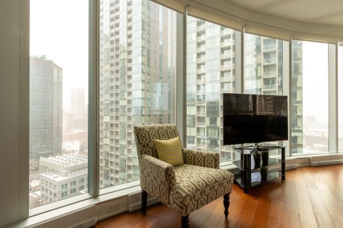 Living Room - 1406-1155 Rue De La Montagne, Montréal (Ville-Marie), QC - Indoor