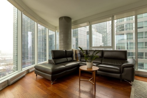 Living Room - 1406-1155 Rue De La Montagne, Montréal (Ville-Marie), QC - Indoor