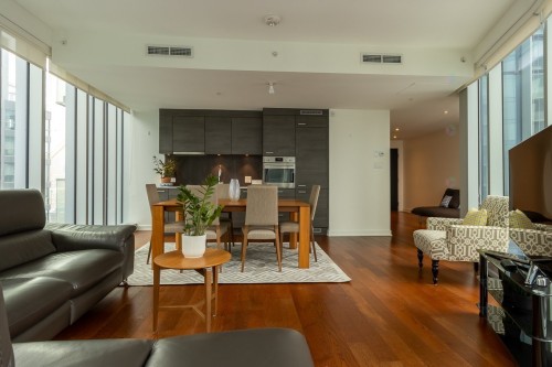 Living Room - 1406-1155 Rue De La Montagne, Montréal (Ville-Marie), QC - Indoor Photo Showing Living Room