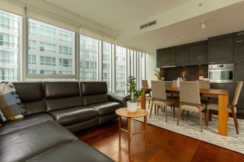 Living Room - 1406-1155 Rue De La Montagne, Montréal (Ville-Marie), QC - Indoor Photo Showing Living Room