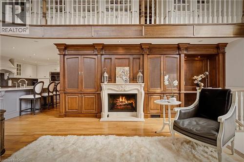 74 Oak Knoll Drive, Hamilton, ON - Indoor Photo Showing Living Room With Fireplace