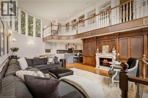 74 Oak Knoll Drive, Hamilton, ON - Indoor Photo Showing Living Room With Fireplace