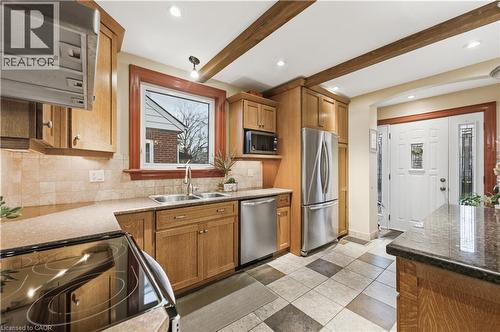 76 Knyvet Avenue, Hamilton, ON - Indoor Photo Showing Kitchen With Double Sink