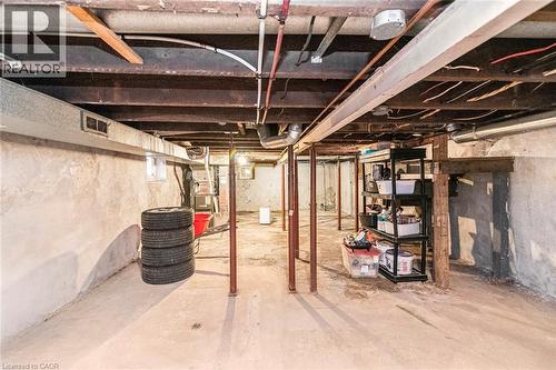 View of unfinished below grade area - 57 New Street, Hamilton, ON - Indoor Photo Showing Basement