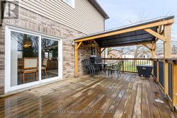 rear deck with covered dining area - 