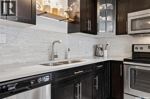 343 620 Cornish Road, Saskatoon, SK - Indoor Photo Showing Kitchen With Stainless Steel Kitchen With Double Sink With Upgraded Kitchen
