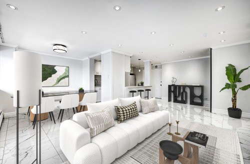 Salon - 509-5720 Boul. Cavendish, Côte-Saint-Luc, QC - Indoor Photo Showing Living Room