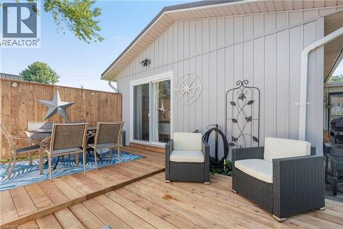 Deck featuring outdoor dining area - 181 Cedar Drive, Turkey Point, ON - Outdoor With Deck Patio Veranda With Exterior
