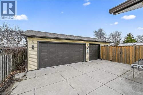 View of detached garage - 19 Burfield Avenue, Hamilton, ON - Outdoor With Exterior