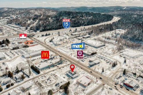 Aerial View - 670 Rue Principale E., Sainte-Agathe-Des-Monts, QC - 