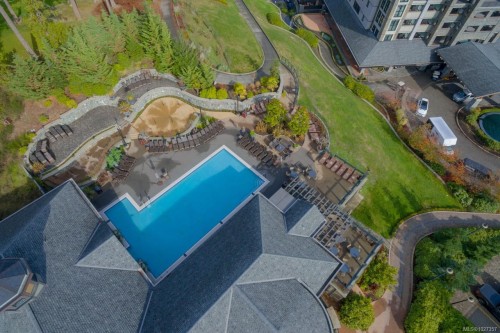 210 A-1376 Lynburne Pl, Langford, BC - Outdoor With In Ground Pool With View