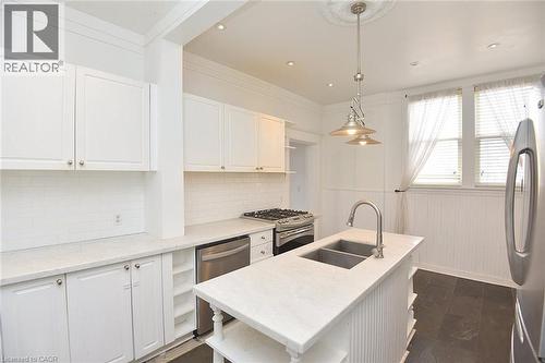 103 Sherman Avenue S, Hamilton, ON - Indoor Photo Showing Kitchen With Double Sink With Upgraded Kitchen