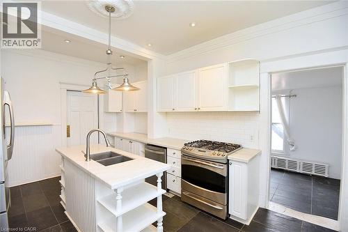 103 Sherman Avenue S, Hamilton, ON - Indoor Photo Showing Kitchen With Double Sink