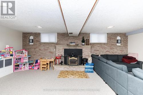 Rec Room with Wood Stove - 211 Grantham Avenue, St. Catharines (Facer), ON - Indoor