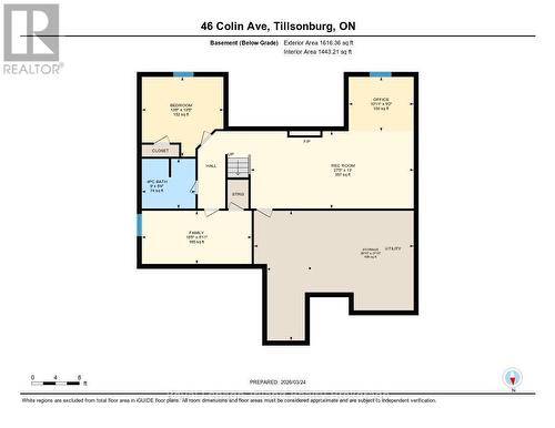 Basement Floor floor plan - 46 Colin Avenue, Tillsonburg, ON - Other