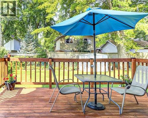 Enjoy that family BBQ or morning coffee - 12 Miller Crescent, Simcoe, ON - Outdoor With Deck Patio Veranda