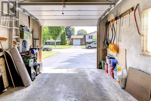 Keep the car out of the elements! - 12 Miller Crescent, Simcoe, ON - Indoor Photo Showing Garage