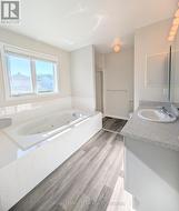 Primary En suite bath - updated flooring and paint - 