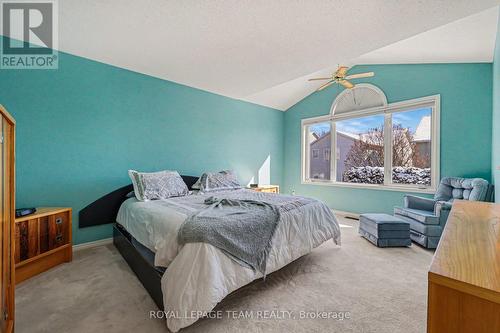 Primary Bed - partial vaulted ceiling - 90 Moresby Drive, Ottawa, ON - Indoor Photo Showing Bedroom
