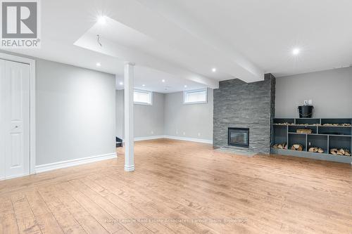 2176 Florian Road, Mississauga, ON - Indoor Photo Showing Basement With Fireplace