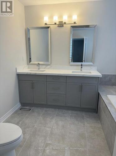 His & Her sinks plus a walk-in shower - 2432 Marisa Court, Mississauga, ON - Indoor Photo Showing Bathroom