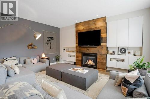 64 Blossomfield Crescent, Cambridge, ON - Indoor Photo Showing Living Room With Fireplace