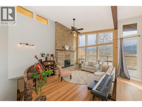 3668 Trinity Valley Road, Enderby, BC - Indoor With Fireplace
