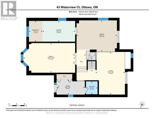 Main level floor plan - 43 Waterview Court, Ottawa, ON - Other