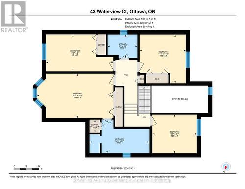 Second level floor plan - 43 Waterview Court, Ottawa, ON - Other