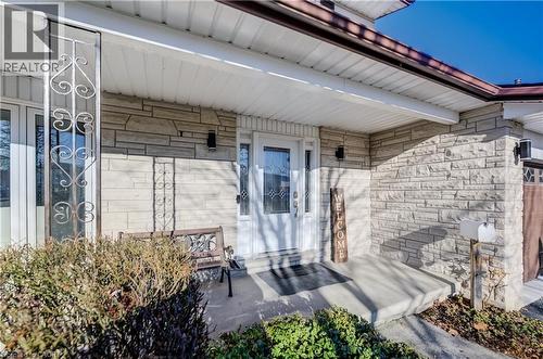Large front porch with newer entry door system. - 63 Kingston Crescent, Kitchener, ON - Outdoor