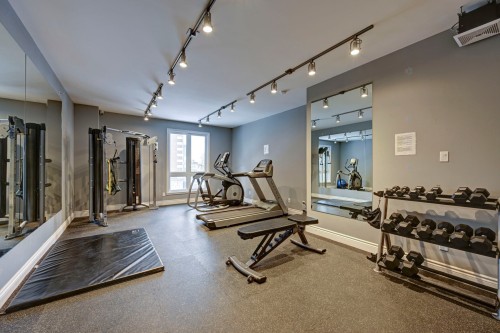 Storage - 606-5715 Rue Jean-Talon E., Montréal (Saint-Léonard), QC - Indoor Photo Showing Gym Room