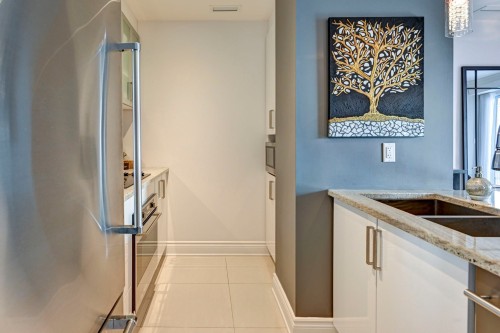 Kitchen - 606-5715 Rue Jean-Talon E., Montréal (Saint-Léonard), QC - Indoor Photo Showing Kitchen With Double Sink