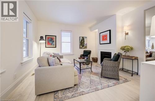 38 Euclid Avenue, Waterloo, ON - Indoor Photo Showing Living Room With Fireplace
