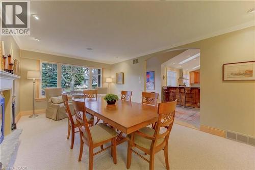 140 Aberdeen Road, Kitchener, ON - Indoor Photo Showing Dining Room With Fireplace