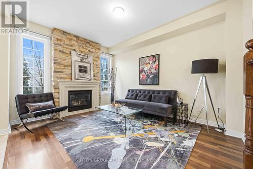 64 Evaridge Drive, Markham, ON - Indoor Photo Showing Living Room With Fireplace