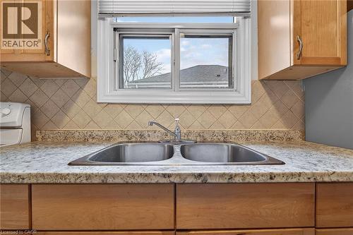 219 East 21St Street, Hamilton, ON - Indoor Photo Showing Kitchen With Double Sink