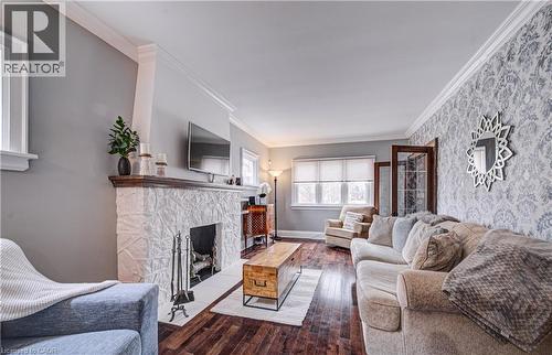 53 Lincoln Avenue, Cambridge, ON - Indoor Photo Showing Living Room With Fireplace
