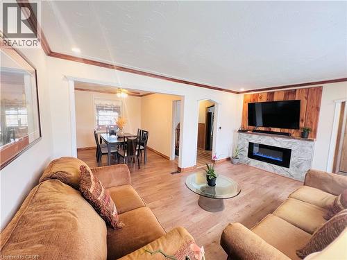 56 Eastvale Place, Hamilton, ON - Indoor Photo Showing Living Room With Fireplace