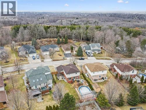 Aerial view of residential area with a heavily wooded area - 68 Newman Drive, Cambridge, ON - Outdoor With View