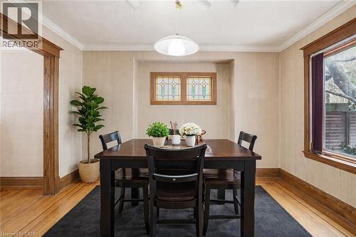 Virtually Staged - 88 Cline Avenue N, Hamilton, ON - Indoor Photo Showing Dining Room