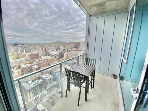 Balcony - 3307-1155 Rue De La Montagne, Montréal (Ville-Marie), QC -  With Exterior