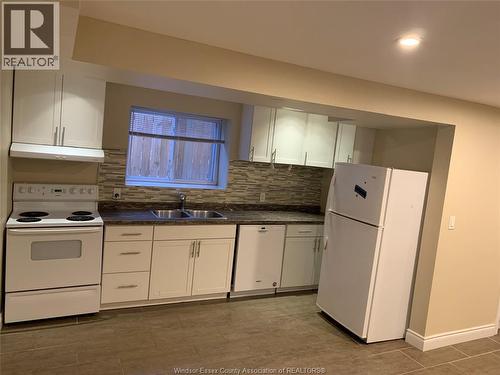 829 Arthur Avenue Unit# Basement, Windsor, ON - Indoor Photo Showing Kitchen With Double Sink