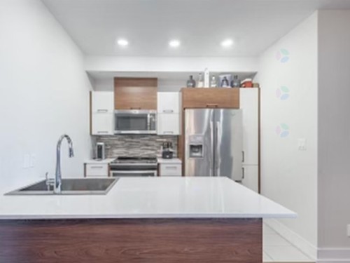 Kitchen - 402-5780 Rue Sherbrooke E., Montréal (Mercier/Hochelaga-Maisonneuve), QC - Indoor Photo Showing Kitchen With Upgraded Kitchen