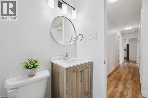 Bathroom featuring vanity and light wood finished floors - 699 Frederick Street, Kitchener, ON - Indoor Photo Showing Bathroom