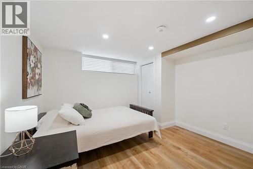 Bedroom featuring light wood-style flooring and recessed lighting - 699 Frederick Street, Kitchener, ON - Indoor Photo Showing Bedroom